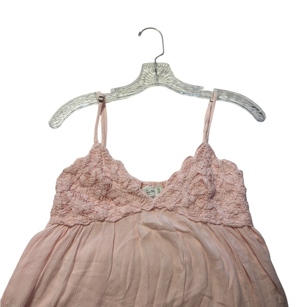 Vintage Abercrombie & Fitch Babydoll Camisole XS Pink Lace Y2K Fairy Coquette - Picture 5 of 8